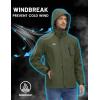 imageTACVASEN Mens Rain Jacket Lightweight Windbreaker with Hooded Water Resistant Outdoor Raincoat for Hiking Travel CampingArmy Green