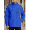 imageTACVASEN Mens Rain Jacket Lightweight Windbreaker with Hooded Water Resistant Outdoor Raincoat for Hiking Travel CampingBlue