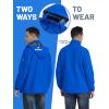imageTACVASEN Mens Rain Jacket Lightweight Windbreaker with Hooded Water Resistant Outdoor Raincoat for Hiking Travel CampingBlue
