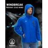 imageTACVASEN Mens Rain Jacket Lightweight Windbreaker with Hooded Water Resistant Outdoor Raincoat for Hiking Travel CampingBlue