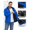 imageTACVASEN Mens Rain Jacket Lightweight Windbreaker with Hooded Water Resistant Outdoor Raincoat for Hiking Travel CampingBlue