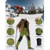 imageTACVASEN Mens Snow Ski Pants Fleece Lined Winter Pants for Men Water Resistant Thermal Snowboard Hiking Hunting WorkD Bright Green