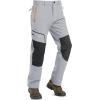 imageTACVASEN Mens Snow Ski Pants Fleece Lined Winter Pants for Men Water Resistant Thermal Snowboard Hiking Hunting WorkLight Grey