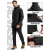 imageTACVASEN Mens Softshell Jacket with Hood Waterproof Tactical Fleece Coat Winter Windbreaker Lightweight Rain JacketsBlack