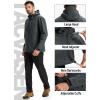 imageTACVASEN Mens Softshell Jacket with Hood Waterproof Tactical Fleece Coat Winter Windbreaker Lightweight Rain JacketsDarkgray