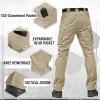 imageTACVASEN Mens Tactical Pants 9 Pockets Cargo Hiking Pants Lightweight Work Pants for Men Construction Water ResistantLight Khaki