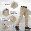 imageTACVASEN Mens Tactical Pants 9 Pockets Cargo Hiking Pants Lightweight Work Pants for Men Construction Water ResistantLight Khaki