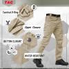 imageTACVASEN Mens Tactical Pants 9 Pockets Cargo Hiking Pants Lightweight Work Pants for Men Construction Water ResistantLight Khaki