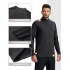imageTACVASEN Mens Thermal Fleece Shirt Mock Turtle Neck Base Layer Long Sleeve Athletic Warm Undershirt Winter Running TopsBlack