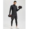 imageTACVASEN Mens Thermal Fleece Shirt Mock Turtle Neck Base Layer Long Sleeve Athletic Warm Undershirt Winter Running TopsBlack