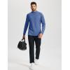 imageTACVASEN Mens Thermal Fleece Shirt Mock Turtle Neck Base Layer Long Sleeve Athletic Warm Undershirt Winter Running TopsBlue Grey
