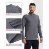 imageTACVASEN Mens Thermal Fleece Shirt Mock Turtle Neck Base Layer Long Sleeve Athletic Warm Undershirt Winter Running TopsDark Grey