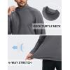 imageTACVASEN Mens Thermal Fleece Shirt Mock Turtle Neck Base Layer Long Sleeve Athletic Warm Undershirt Winter Running TopsDark Grey