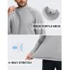imageTACVASEN Mens Thermal Fleece Shirt Mock Turtle Neck Base Layer Long Sleeve Athletic Warm Undershirt Winter Running TopsLight Grey