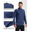 imageTACVASEN Mens Thermal Fleece Shirt Mock Turtle Neck Base Layer Long Sleeve Athletic Warm Undershirt Winter Running TopsNavy