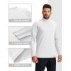 imageTACVASEN Mens Thermal Fleece Shirt Mock Turtle Neck Base Layer Long Sleeve Athletic Warm Undershirt Winter Running TopsWhite