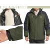 imageTACVASEN Mens Waterproof Ski Jacket Winter Fleece Lining Outdoor Mountain Snow Coat Green L