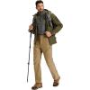 imageTACVASEN Mens Winter Hiking Pants Fleece Lined Waterproof Softshell Snow Ski Insulated Work Cargo Pants with 6 Zip PocketsSand