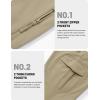 imageTACVASEN Mens Winter Tactical Pants Fleece Lined Cargo Hiking Pants Stretch Water Resistant Outdoor Softshell PantsKhaki