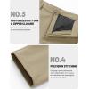 imageTACVASEN Mens Winter Tactical Pants Fleece Lined Cargo Hiking Pants Stretch Water Resistant Outdoor Softshell PantsKhaki