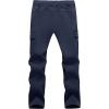 imageTACVASEN Mens Winter Tactical Pants Fleece Lined Cargo Hiking Pants Stretch Water Resistant Outdoor Softshell PantsNavy