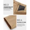 imageTACVASEN Mens Winter Tactical Pants Fleece Lined Cargo Hiking Pants Stretch Water Resistant Outdoor Softshell PantsSand