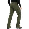 imageTACVASEN Mens Winter Work Pants Fleece Lined Tactical Snow Ski Pant Waterproof Insulated Cargo Hiking Trousers 9 PocketGreen