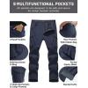 imageTACVASEN Mens Winter Work Pants Fleece Lined Tactical Snow Ski Pant Waterproof Insulated Cargo Hiking Trousers 9 PocketNavy