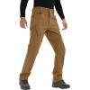 imageTACVASEN Mens Winter Work Pants Fleece Lined Tactical Snow Ski Pant Waterproof Insulated Cargo Hiking Trousers 9 PocketSand