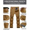 imageTACVASEN Mens Winter Work Pants Fleece Lined Tactical Snow Ski Pant Waterproof Insulated Cargo Hiking Trousers 9 PocketSand