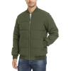 imageTACVASEN Puffer Jacket Men Quilted Mens Lightweight Jackets WaterResistant Warm Padded Comfortable for WinterArmy Green
