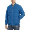 imageTACVASEN Puffer Jacket Men Quilted Mens Lightweight Jackets WaterResistant Warm Padded Comfortable for WinterBlue Green