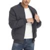 imageTACVASEN Puffer Jacket Men Quilted Mens Lightweight Jackets WaterResistant Warm Padded Comfortable for WinterDark Grey