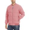 imageTACVASEN Puffer Jacket Men Quilted Mens Lightweight Jackets WaterResistant Warm Padded Comfortable for WinterGrey Pink
