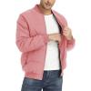 imageTACVASEN Puffer Jacket Men Quilted Mens Lightweight Jackets WaterResistant Warm Padded Comfortable for WinterGrey Pink