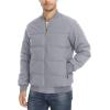 imageTACVASEN Puffer Jacket Men Quilted Mens Lightweight Jackets WaterResistant Warm Padded Comfortable for WinterLight Grey