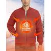 imageTACVASEN Puffer Jacket Men Quilted Mens Lightweight Jackets WaterResistant Warm Padded Comfortable for WinterOrange Red