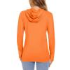 imageTACVASEN Sun Protection Shirts for Women Long Sleeve Shirts UPF 50 Summer Shirts Athletic Shirts Workout Shirts Rash Guard Gym Shirts Orange