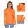 imageTACVASEN Sun Protection Shirts for Women Long Sleeve Shirts UPF 50 Summer Shirts Athletic Shirts Workout Shirts Rash Guard Gym Shirts Orange