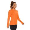imageTACVASEN Sun Protection Shirts for Women Long Sleeve Shirts UPF 50 Summer Shirts Athletic Shirts Workout Shirts Rash Guard Gym Shirts Orange