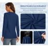 imageTACVASEN Women Running Shirts Dry Fit Shirts Long Sleeve Shirts Swim Shirts Casual Shirts Athletic Shirts Workout Shirts SPF 50 Shirts Travel Shirts Navy