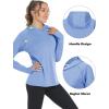 imageTACVASEN Women SPF Hoodies Long Sleeve Swimming Performance Shirts UV Protection Shirts Stretchy Hiking Shirts Rash Guard T Shirts Light Blue