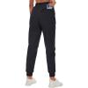 imageTACVASEN Womens Hiking Pants Elastic Waist Sweatpants Travel Running Pants with Pockets Golf Pants Stretch Relaxed Black