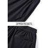imageTACVASEN Womens Hiking Pants Elastic Waist Sweatpants Travel Running Pants with Pockets Golf Pants Stretch Relaxed Black