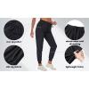 imageTACVASEN Womens Hiking Pants Elastic Waist Sweatpants Travel Running Pants with Pockets Golf Pants Stretch Relaxed Black
