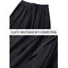 imageTACVASEN Womens Hiking Pants Elastic Waist Sweatpants Travel Running Pants with Pockets Golf Pants Stretch Relaxed Black
