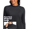 imageTACVASEN Womens Thermal Fleece Shirt Mock Turtle Neck Long Sleeve Athletic Running Warm Tops Base Layer Cold Weather GearBlack