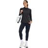 imageTACVASEN Womens Thermal Fleece Shirt Mock Turtle Neck Long Sleeve Athletic Running Warm Tops Base Layer Cold Weather GearBlack