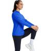 imageTACVASEN Womens Thermal Fleece Shirt Mock Turtle Neck Long Sleeve Athletic Running Warm Tops Base Layer Cold Weather GearColorblue