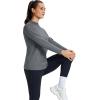 imageTACVASEN Womens Thermal Fleece Shirt Mock Turtle Neck Long Sleeve Athletic Running Warm Tops Base Layer Cold Weather GearDarkgrey